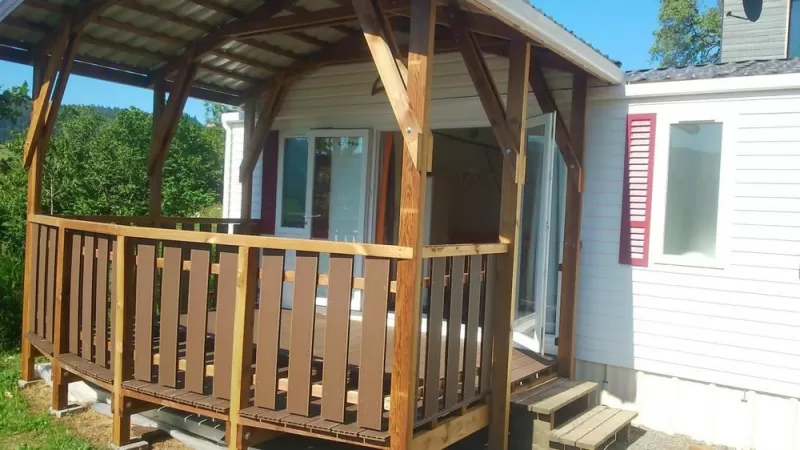 Extérieur des logements, La Bourboule, Camping les Coux